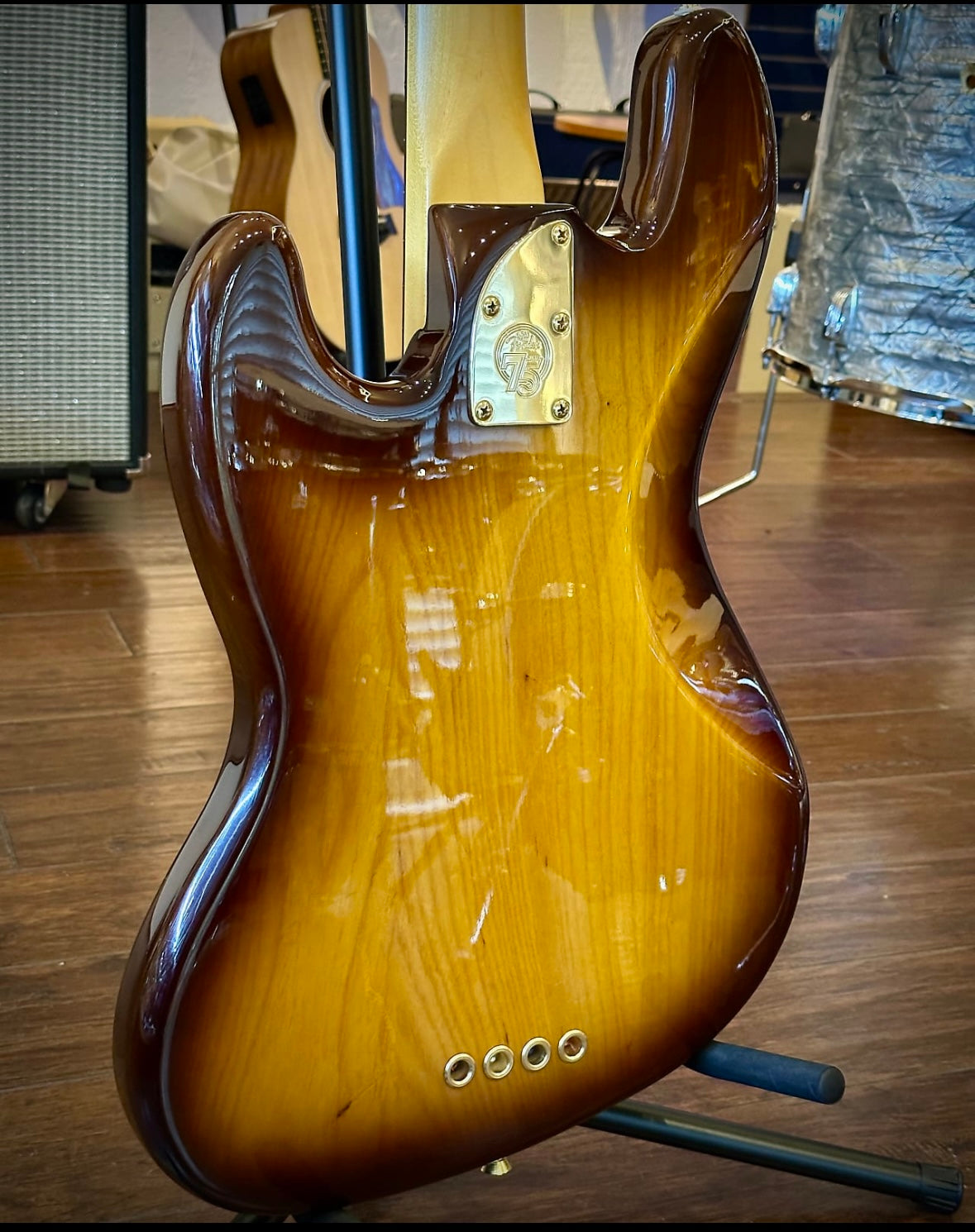Fender 75th Anniversary Commemorative Jazz Bass 2021 - 2-Color Bourbon Burst w/ OHSC