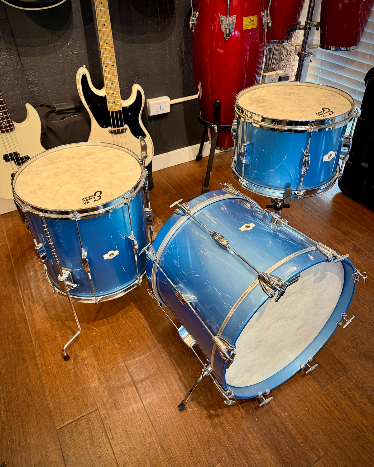 George Way Tuxedo Studio 12/14/18 3-piece Drum Set - Billion Dollar Blue