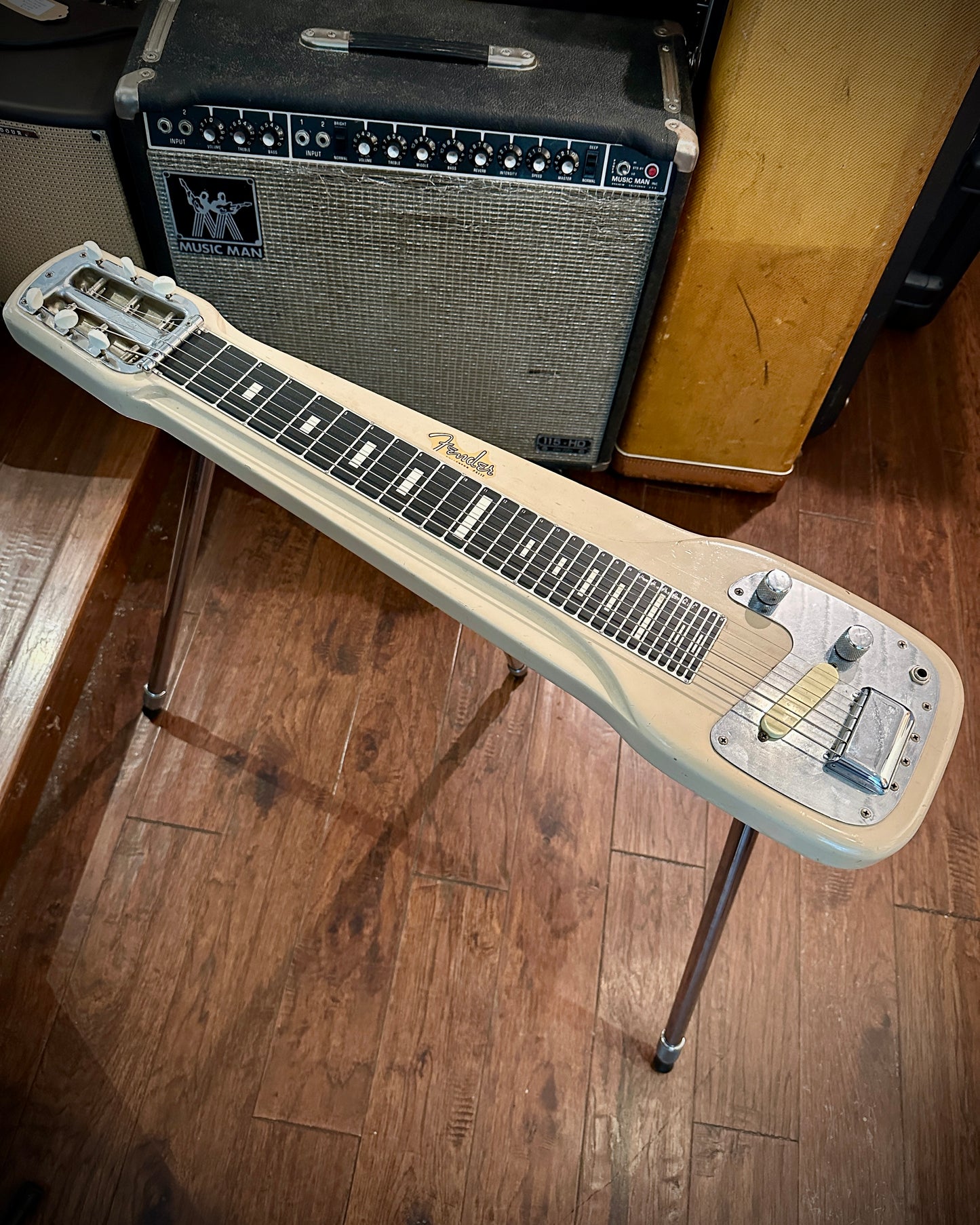 1950's Fender Studio Deluxe 6-String Lap Steel Olympic White w/OHSC