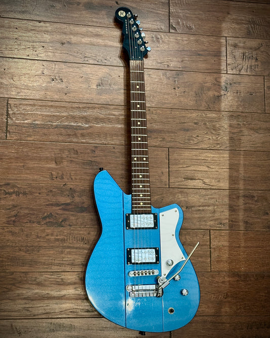 Reverend Warhawk II HB with Les Trem Tremolo System & Railhammer Humbuckers 2007 - Metallic Blue