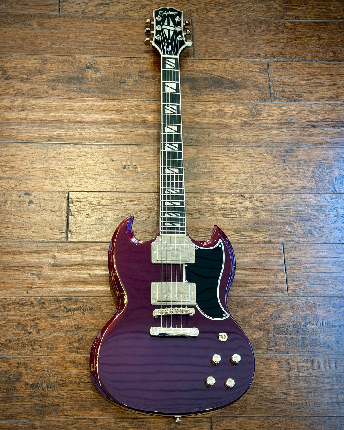 Epiphone Futura SG Custom - Midnight Ember Shift w/ Branded Gig Bag