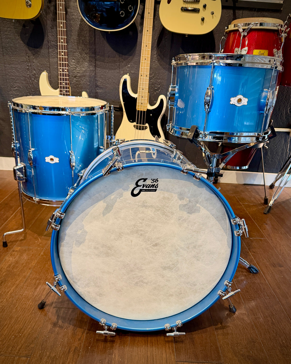 George Way Tuxedo Studio 12/14/18 3-piece Drum Set - Billion Dollar Blue