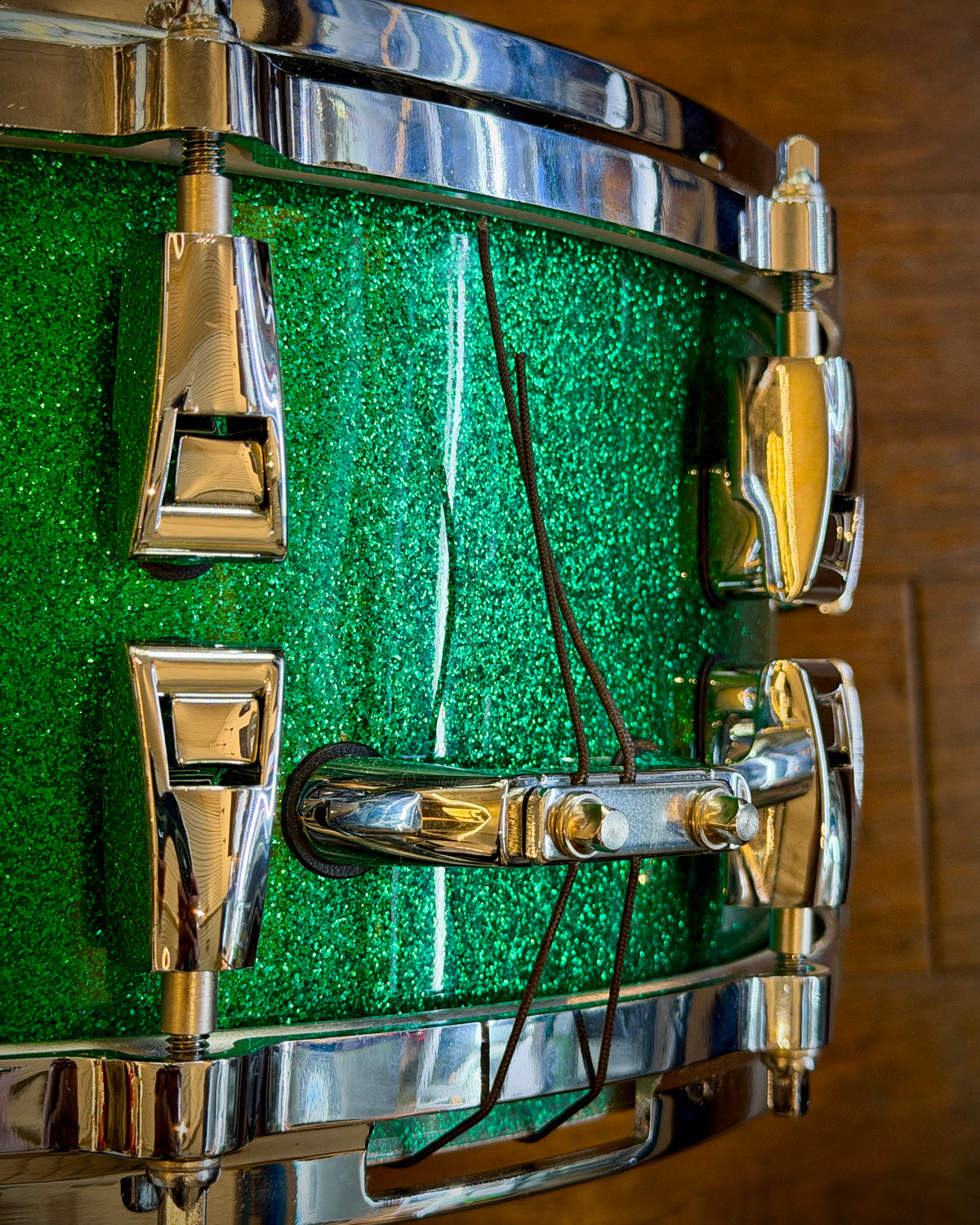 Yamaha AMS-1460 Absolute Hybrid Maple 6x14" Snare Drum - Jade Green Sparkle