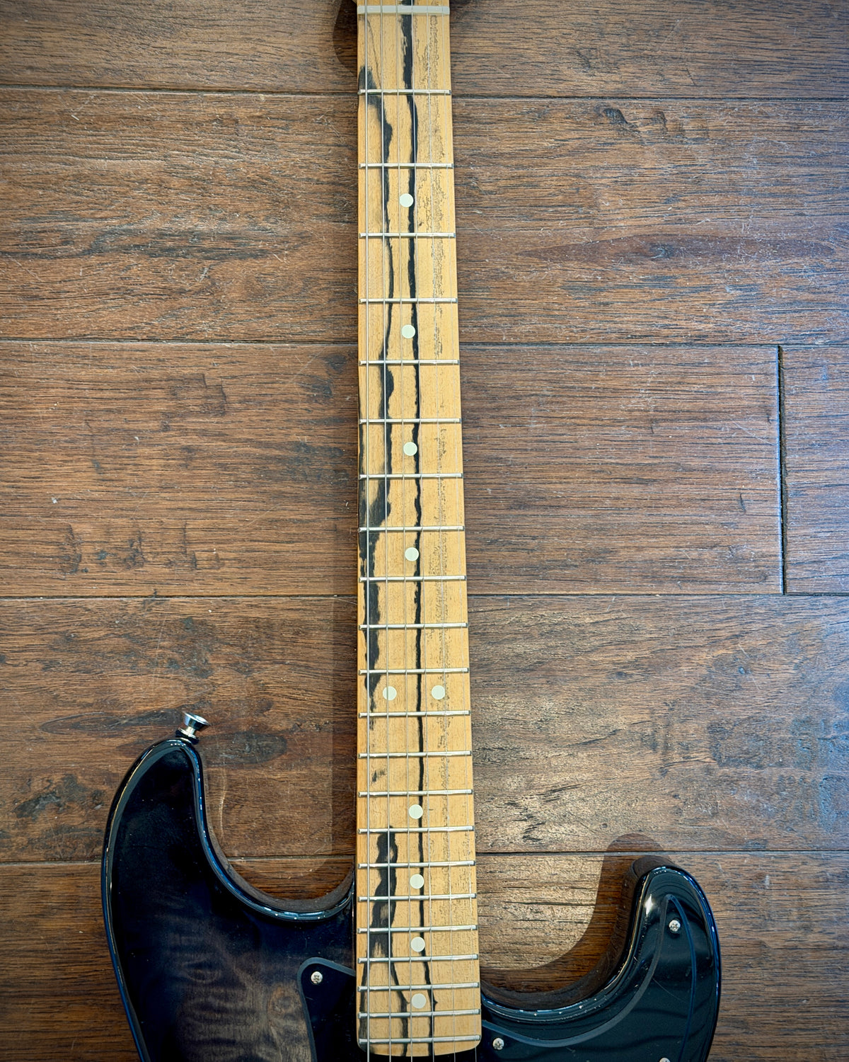 Fender American QMT Strat with Pale Moon Ebony FB - 2019 - Transparent Black w/ OHSC