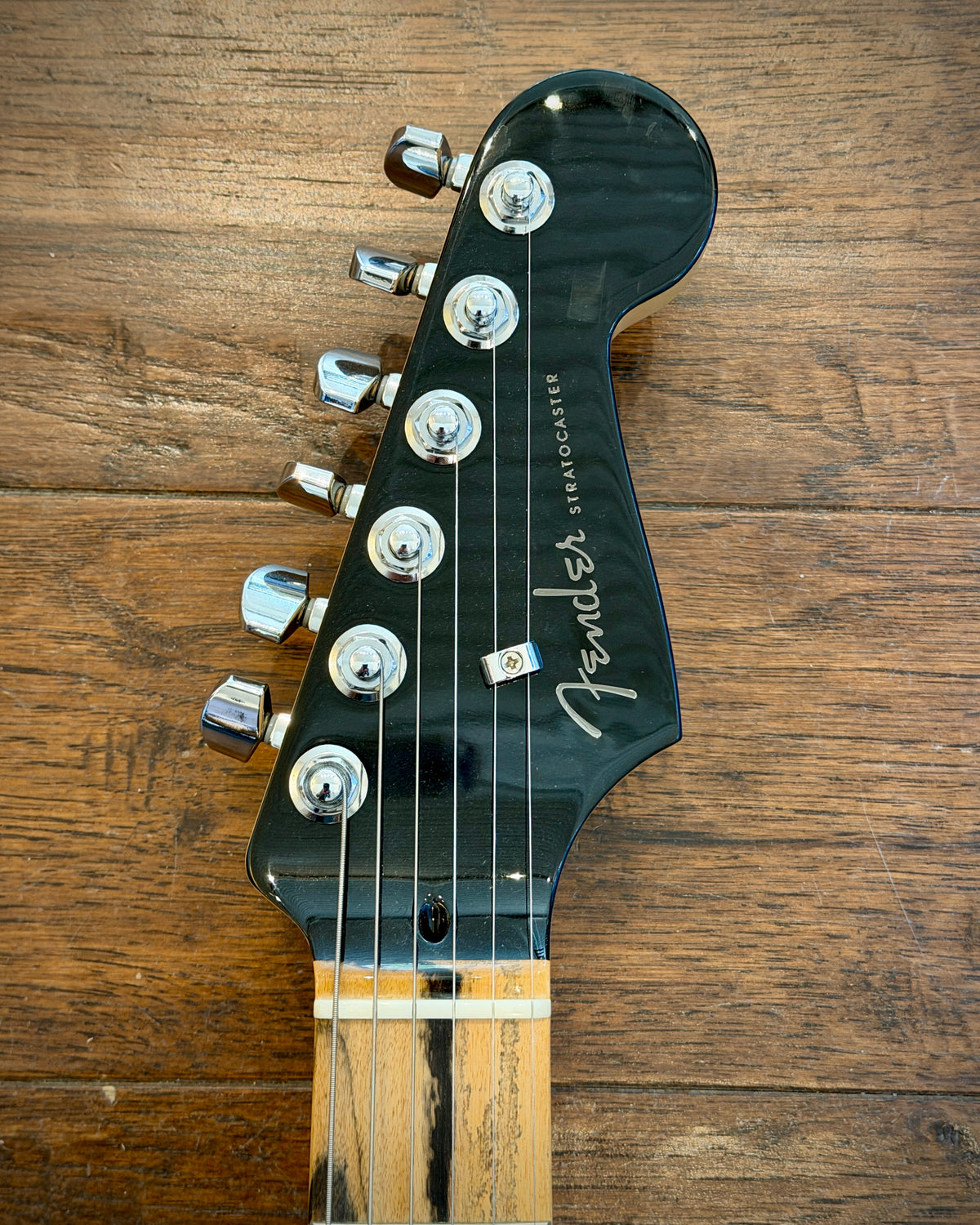 Fender American QMT Strat with Pale Moon Ebony FB - 2019 - Transparent Black w/ OHSC