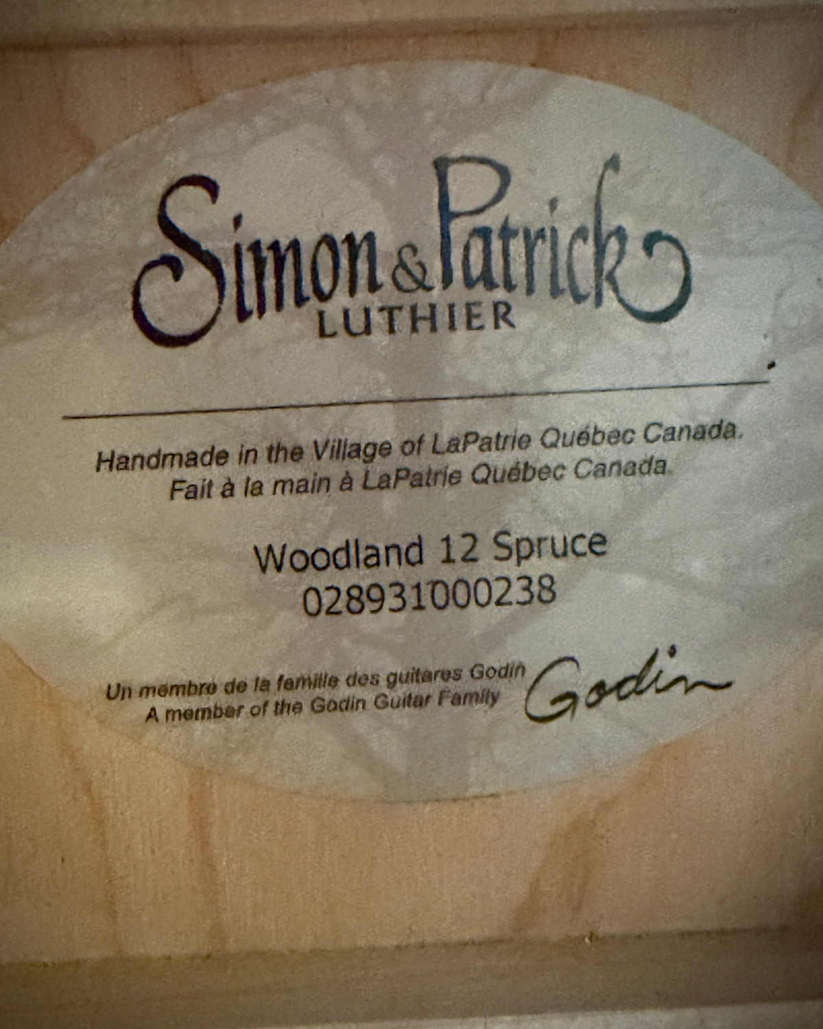 Simon & Patrick Woodland 12 Spruce 12-String Acoustic Guitar (Godin)