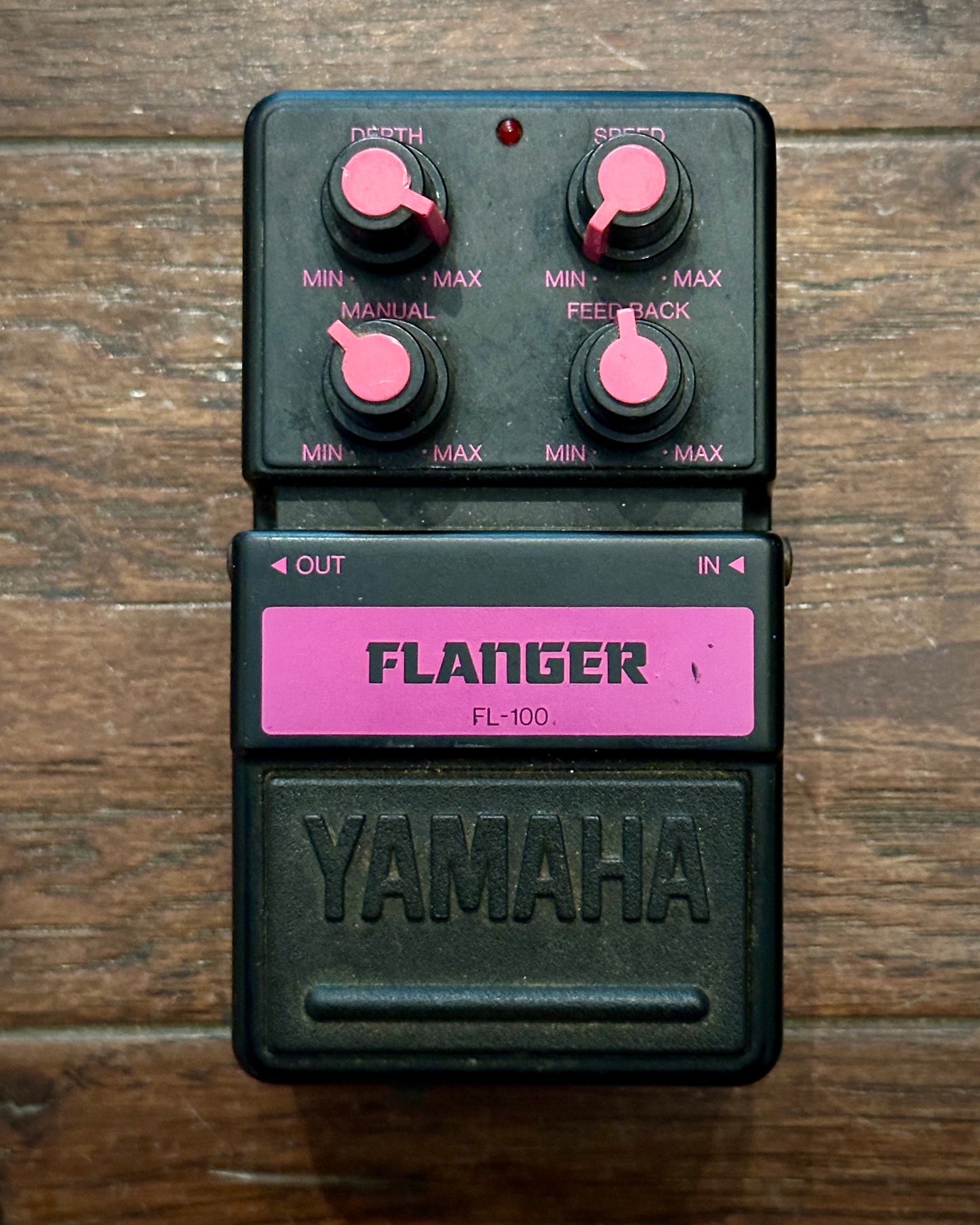 Yamaha FL-100 Flanger (Black & Pink) Pedal