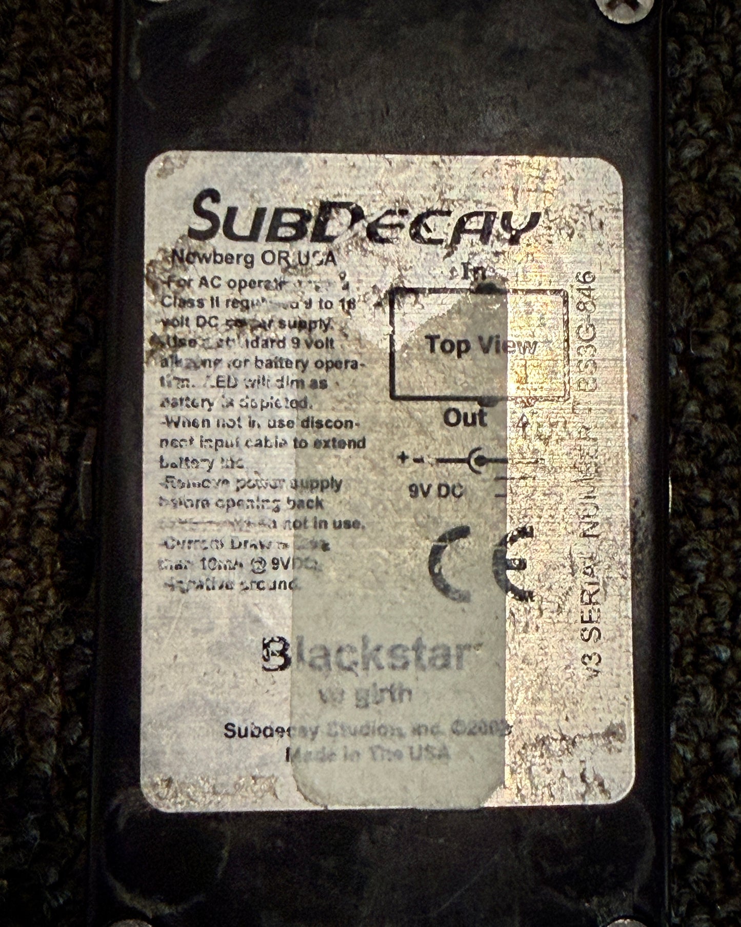 Subdecay Blackstar (w/ Girth) OD/Distortion Pedal