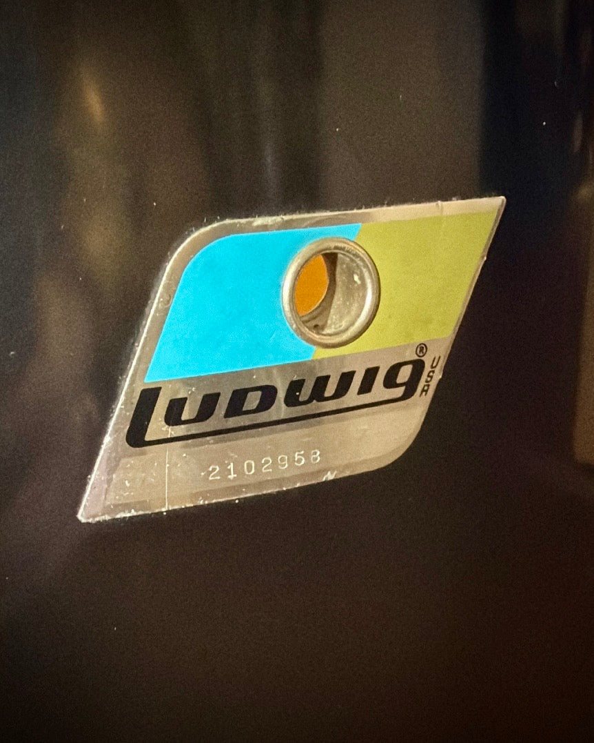 Ludwig 16" Tom (B/O Pointed Badge) 1970's - Black Cortex