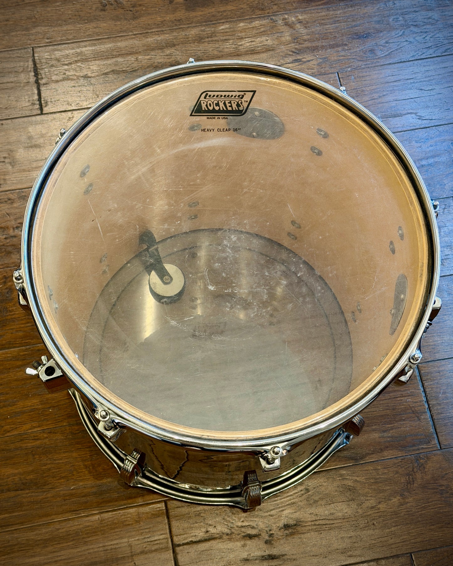 Ludwig 16" Tom (B/O Pointed Badge) 1970's - Black Cortex