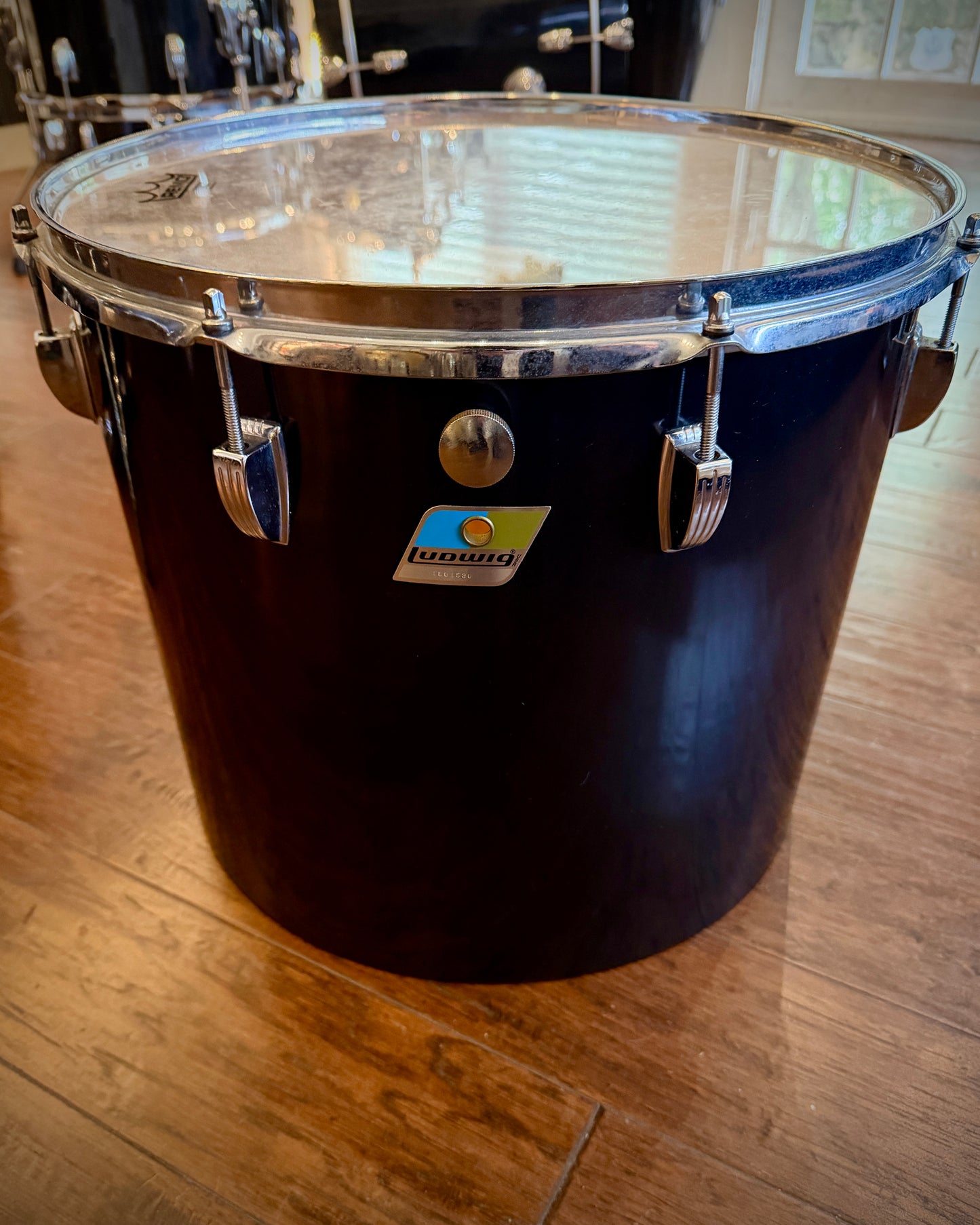 Ludwig 16" Concert Tom 1970's - Black Cortex