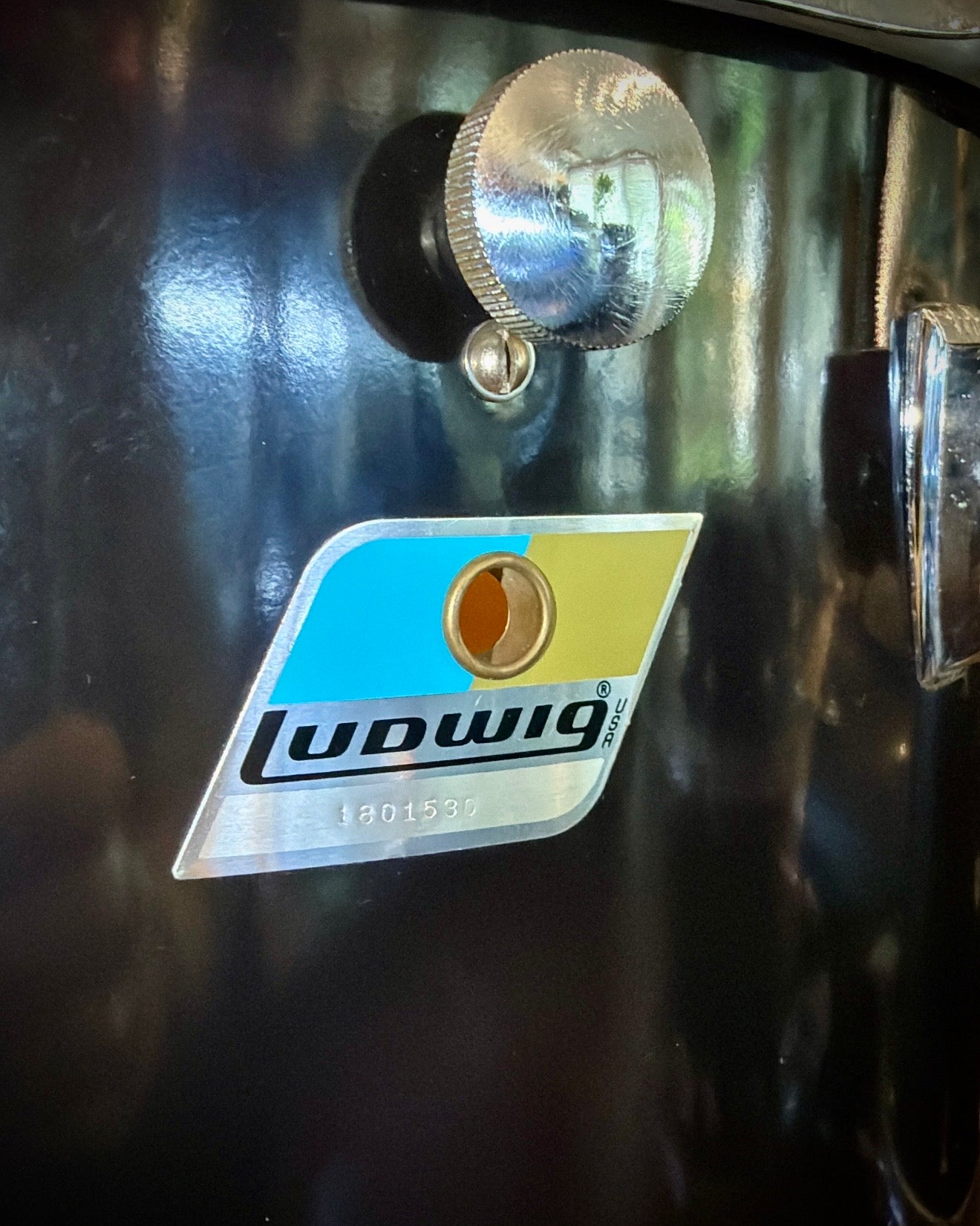 Ludwig 16" Concert Tom 1970's - Black Cortex