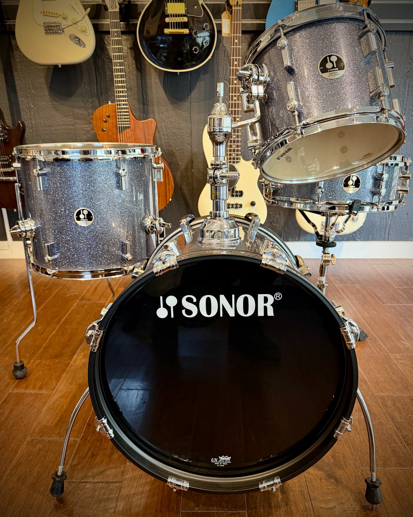Sonor Safari 10/14/16 w/ 5x14" Snare 4-Piece Set - Galaxy Sparkle
