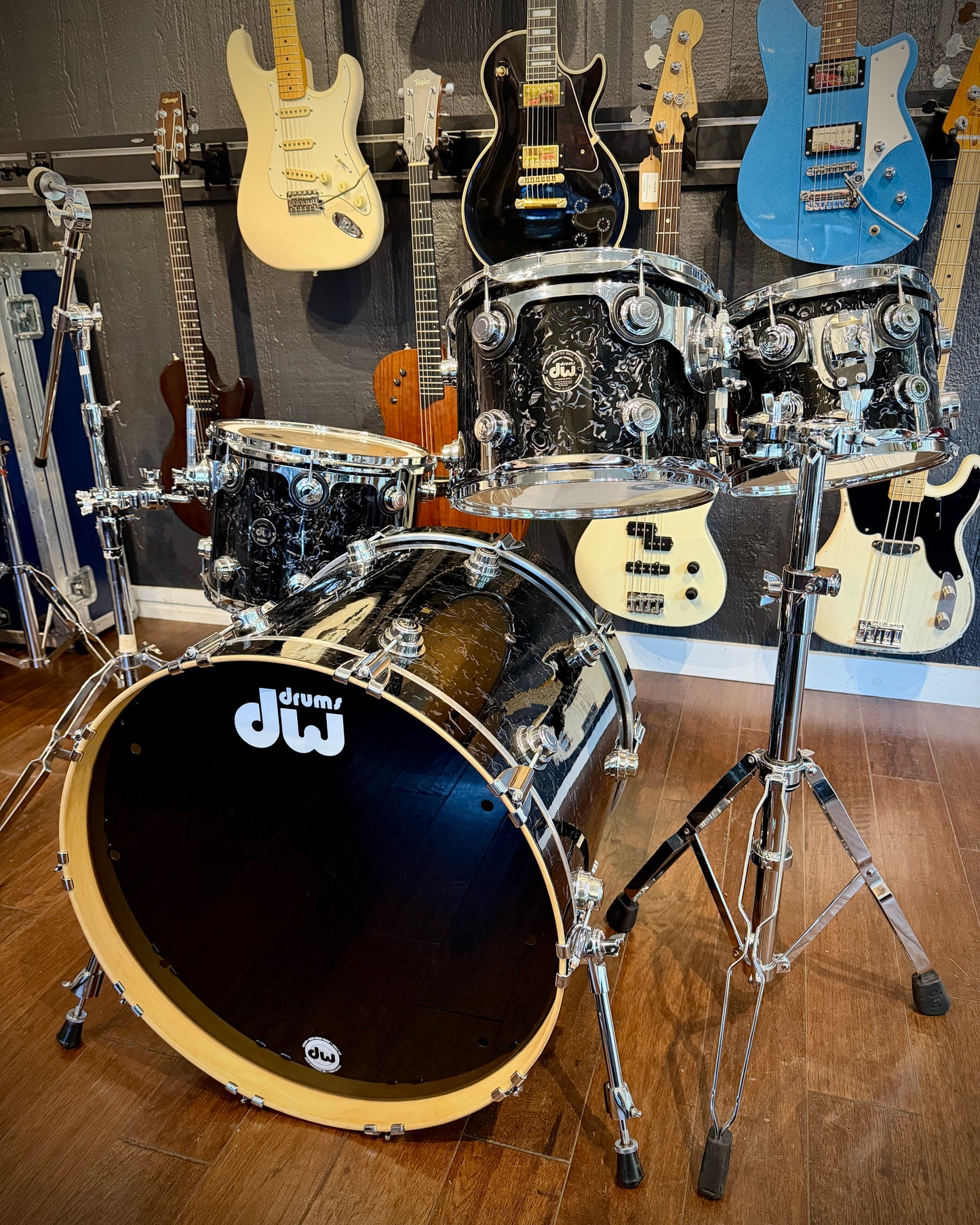 DW 10/12/14/22 Collector's Series 4-piece Drum Set - Black Velvet (2003)