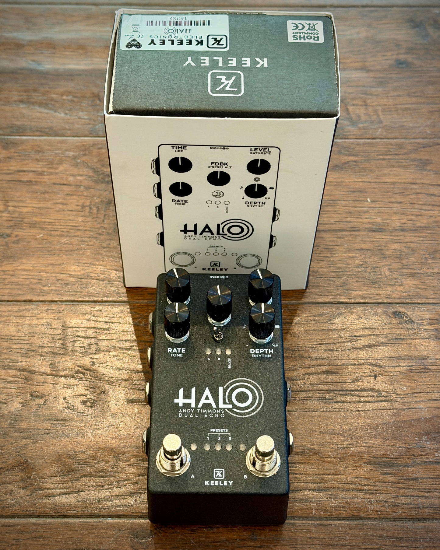Keeley Halo Andy Timmons Signature Dual Echo Pedal - Black