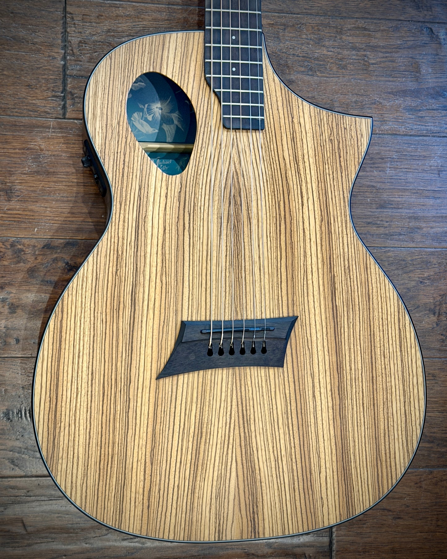 Michael Kelly Forte Porte Exotic Zebra Top MKFESZESFX Acoustic/Electric Guitar