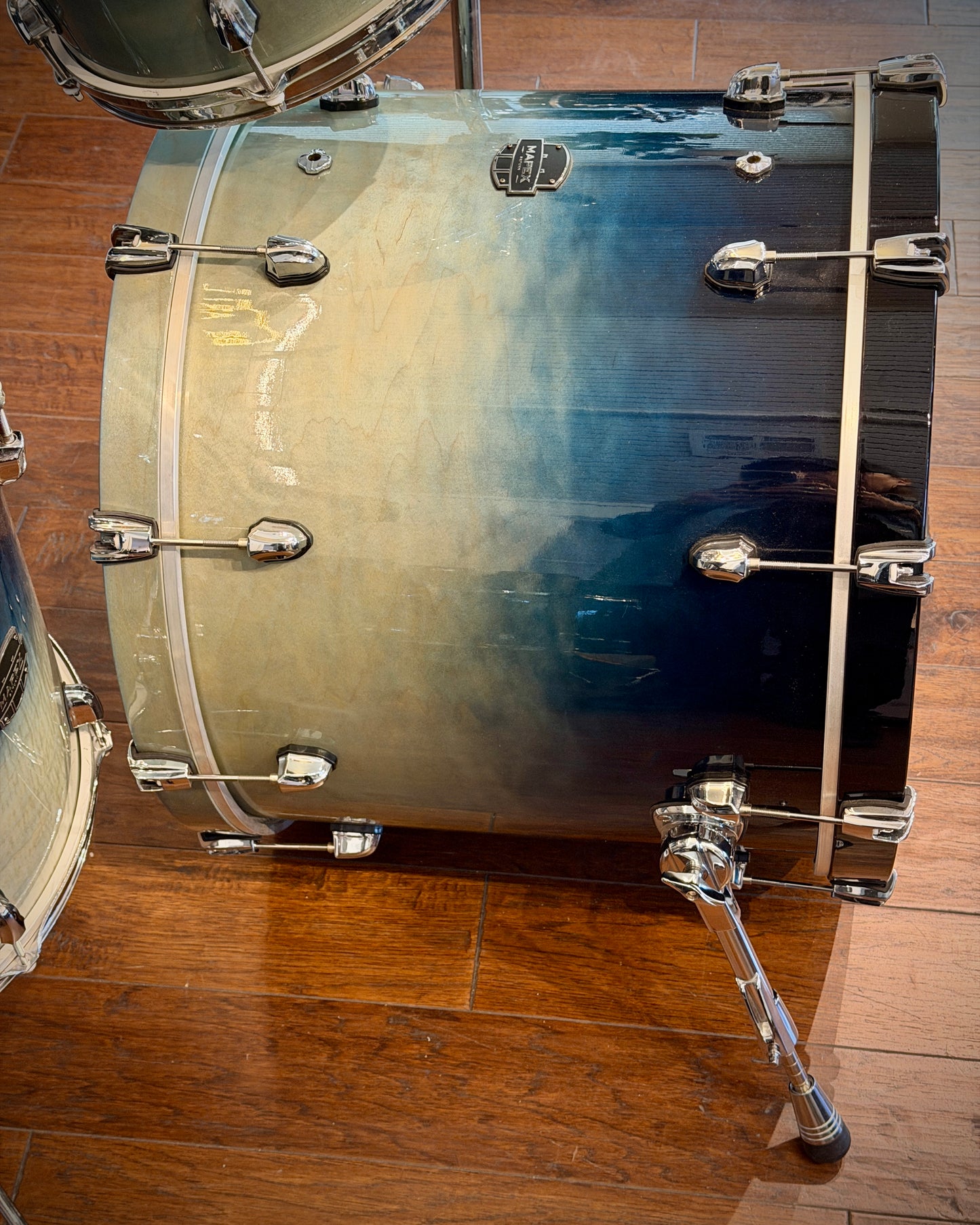 Mapex SR529XU Saturn Rock 10/12/16/22" 4-Piece Drum Set - Teal Blue Fade