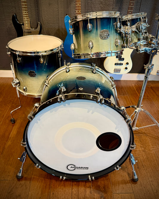 Mapex SR529XU Saturn Rock 10/12/16/22" 4-Piece Drum Set - Teal Blue Fade