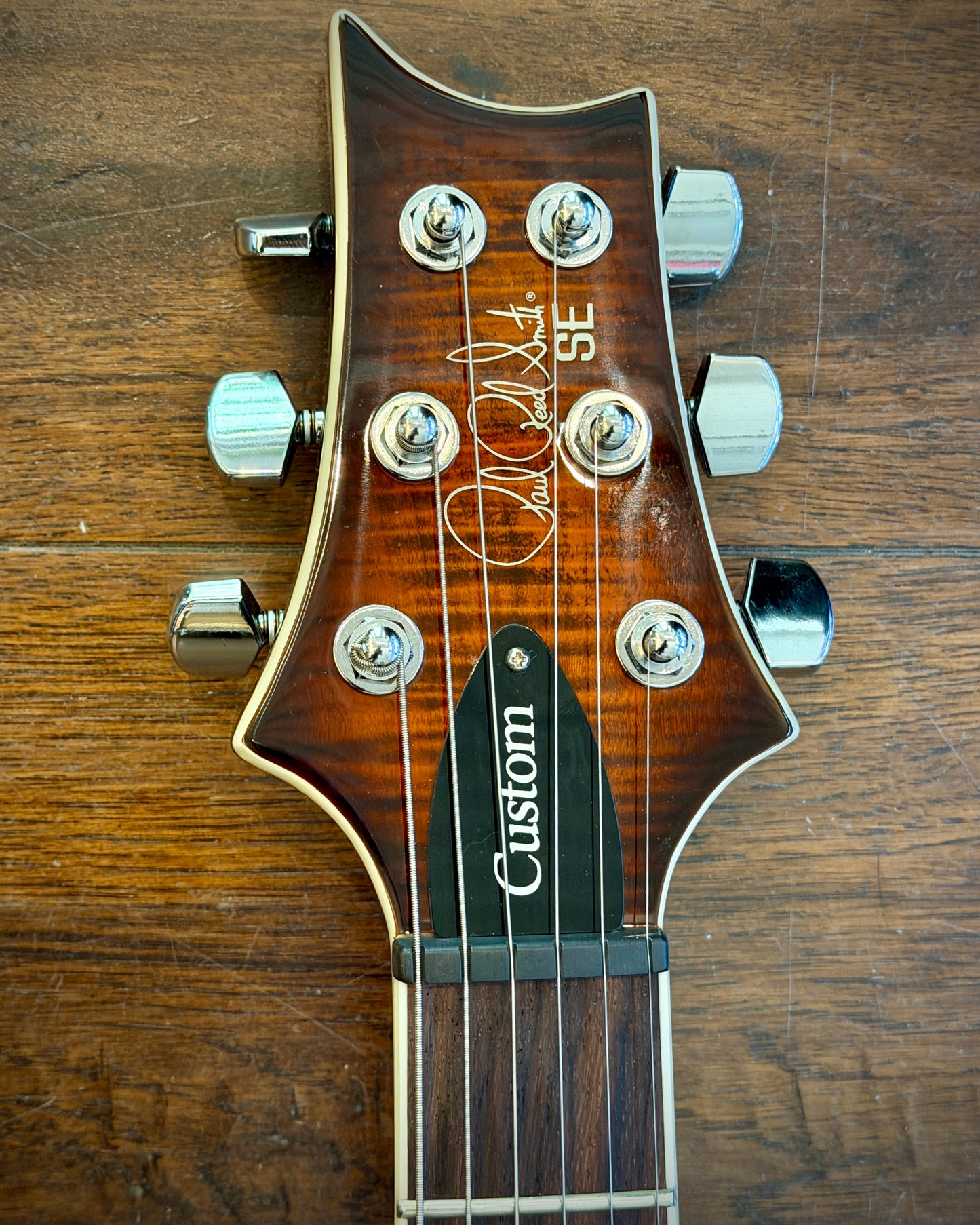 PRS SE Custom 24 Semi-Hollow Piezo - Orange Tiger Smokeburst