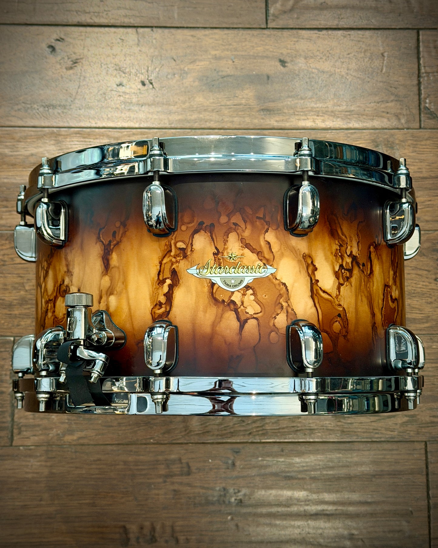 Tama MAS148U-MBB Starclassic Maple 8x14" Snare Drum - Molten Satin Brown Burst