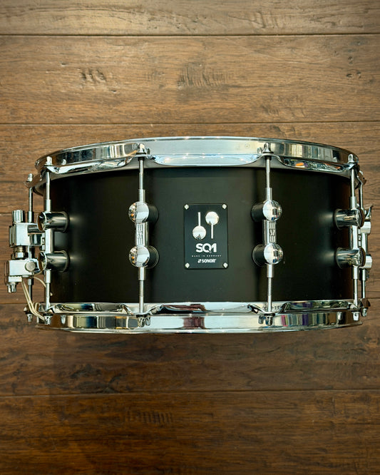 Sonor SQ1 6.5x14" Birch Snare Drum - GT Black w/ Soft Case