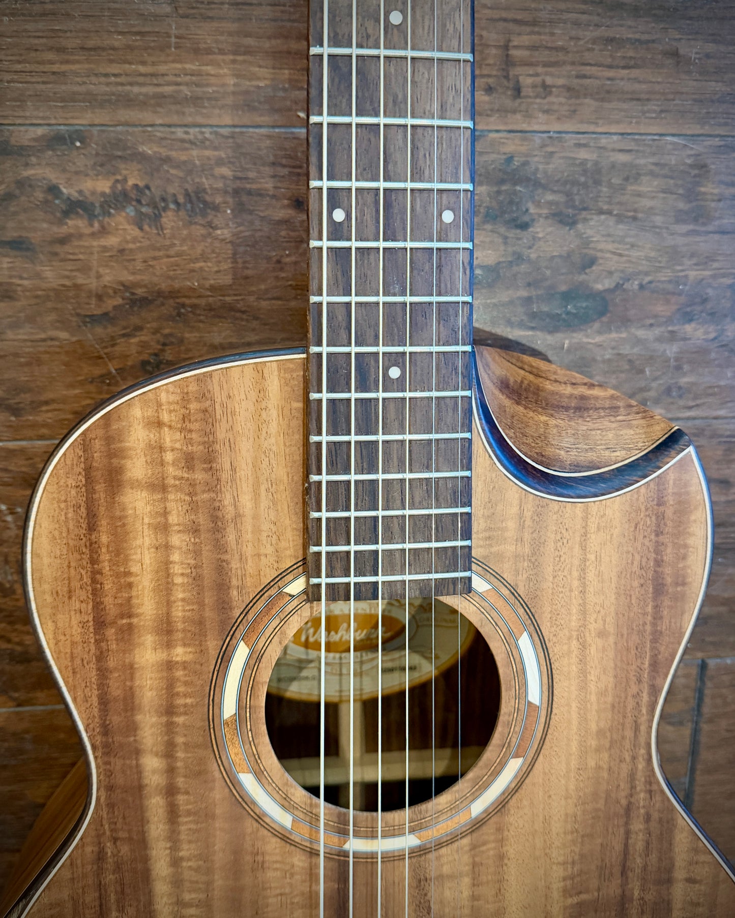 Washburn Comfort G-Mini 55 Koa Acoustic Guitar - Satin w/ Branded Gig Bag