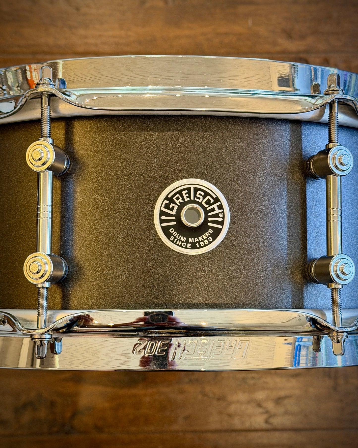 Gretsch GAS5514-ST Brooklyn Standard 5.5x14" 8-Lug Snare Drum - Satin Black Metallic
