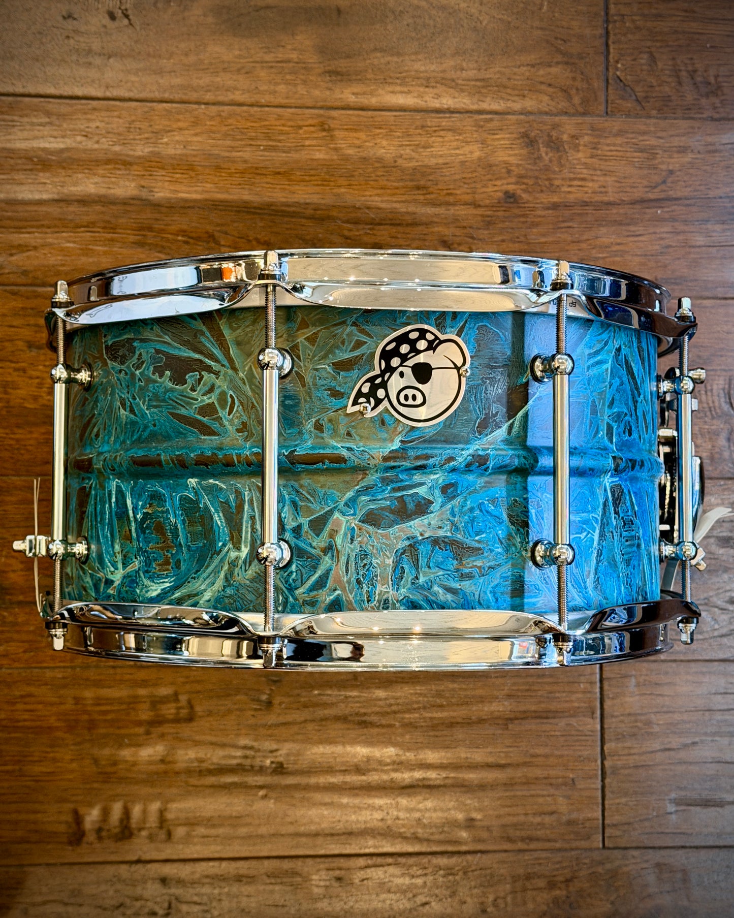 Pork Pie PP7X13PB Patina Brass 7x13" Snare Drum - Tube Lugs - with/ Ahead Snare Bag