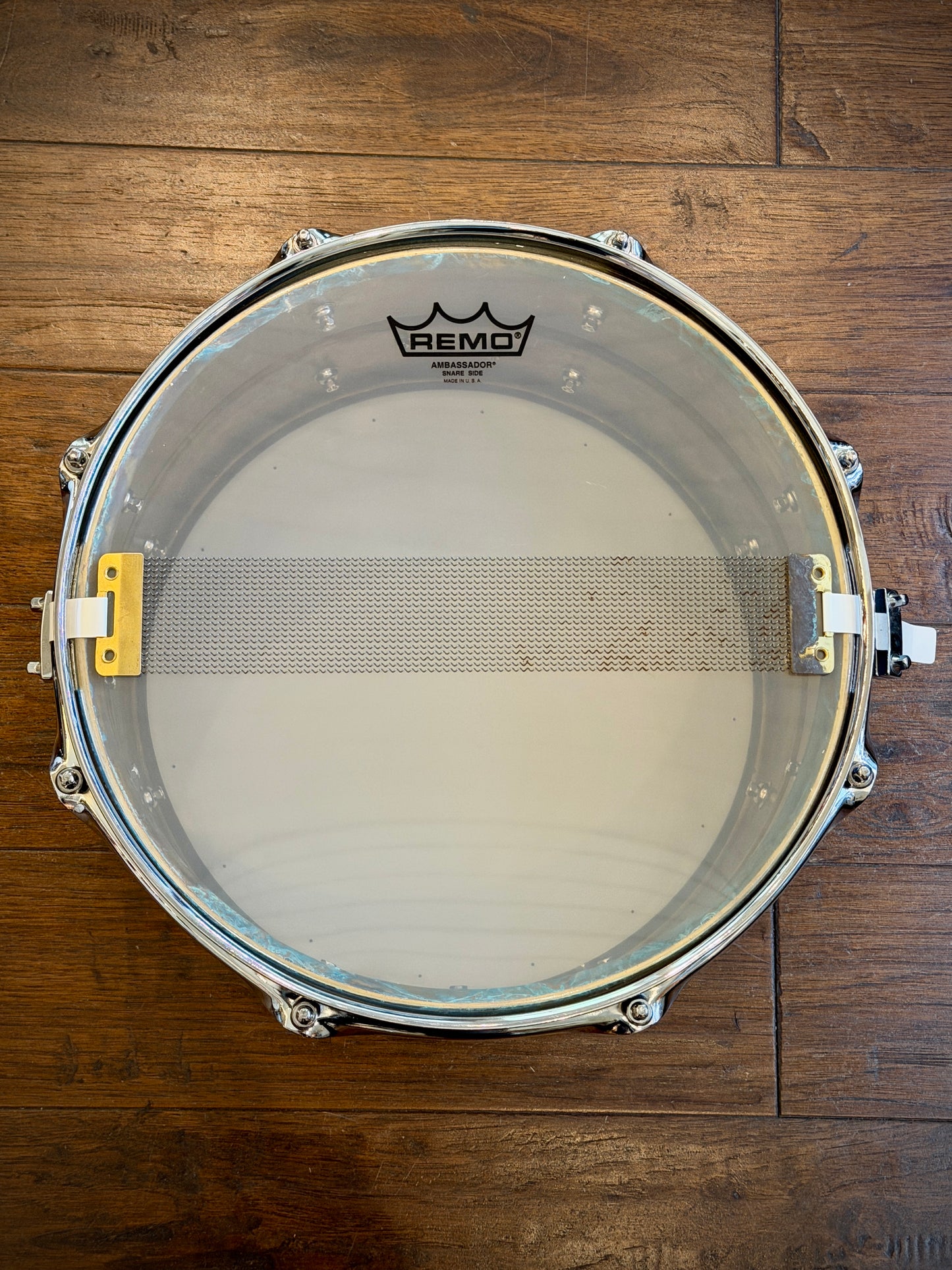 Pork Pie PP7X13PB Patina Brass 7x13" Snare Drum - Tube Lugs - with/ Ahead Snare Bag