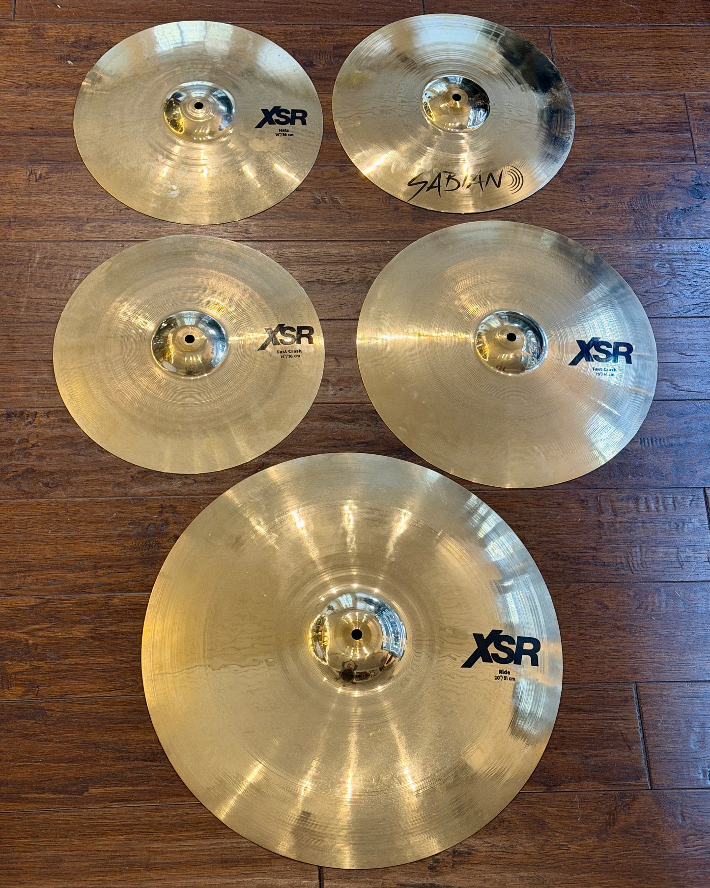 Sabian XSR Cymbal Pack 14" Hats, 14" & 16" Fast Crash, 20" Ride w/ Cymbal Bag